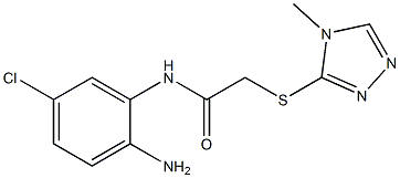 N-(2-amino-5-chlorophenyl)-2-[(4-methyl-4H-1,2,4-triazol-3-yl)sulfanyl]acetamide 구조식 이미지