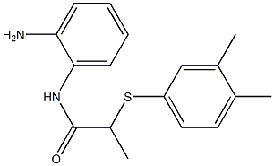 N-(2-aminophenyl)-2-[(3,4-dimethylphenyl)sulfanyl]propanamide 구조식 이미지