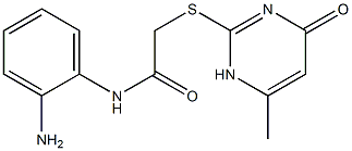 N-(2-aminophenyl)-2-[(6-methyl-4-oxo-1,4-dihydropyrimidin-2-yl)sulfanyl]acetamide Structure