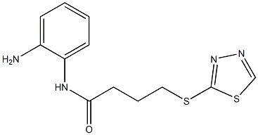 N-(2-aminophenyl)-4-(1,3,4-thiadiazol-2-ylsulfanyl)butanamide 구조식 이미지