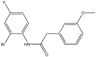 N-(2-bromo-4-fluorophenyl)-2-(3-methoxyphenyl)acetamide 구조식 이미지