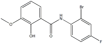 N-(2-bromo-4-fluorophenyl)-2-hydroxy-3-methoxybenzamide Structure