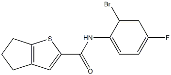 N-(2-bromo-4-fluorophenyl)-4H,5H,6H-cyclopenta[b]thiophene-2-carboxamide 구조식 이미지