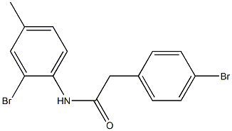 N-(2-bromo-4-methylphenyl)-2-(4-bromophenyl)acetamide Structure