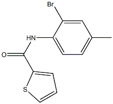 N-(2-bromo-4-methylphenyl)thiophene-2-carboxamide 구조식 이미지