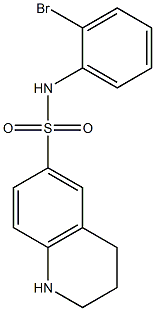 N-(2-bromophenyl)-1,2,3,4-tetrahydroquinoline-6-sulfonamide 구조식 이미지