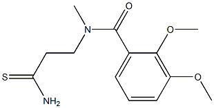 N-(2-carbamothioylethyl)-2,3-dimethoxy-N-methylbenzamide 구조식 이미지