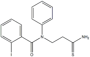 N-(2-carbamothioylethyl)-2-iodo-N-phenylbenzamide 구조식 이미지