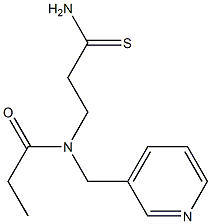 N-(2-carbamothioylethyl)-N-(pyridin-3-ylmethyl)propanamide 구조식 이미지