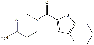 N-(2-carbamothioylethyl)-N-methyl-4,5,6,7-tetrahydro-1-benzothiophene-2-carboxamide Structure