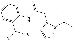 N-(2-carbamothioylphenyl)-2-[2-(propan-2-yl)-1H-imidazol-1-yl]acetamide 구조식 이미지