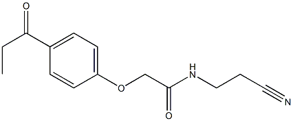 N-(2-cyanoethyl)-2-(4-propionylphenoxy)acetamide Structure