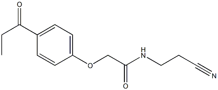 N-(2-cyanoethyl)-2-(4-propionylphenoxy)acetamide 구조식 이미지