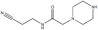 N-(2-cyanoethyl)-2-(piperazin-1-yl)acetamide 구조식 이미지