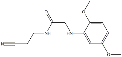 N-(2-cyanoethyl)-2-[(2,5-dimethoxyphenyl)amino]acetamide 구조식 이미지