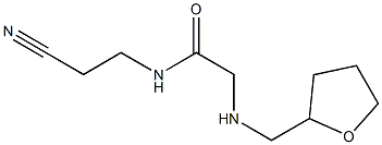 N-(2-cyanoethyl)-2-[(oxolan-2-ylmethyl)amino]acetamide 구조식 이미지