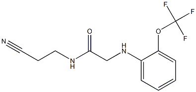 N-(2-cyanoethyl)-2-{[2-(trifluoromethoxy)phenyl]amino}acetamide 구조식 이미지