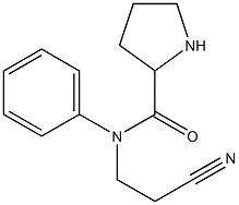 N-(2-cyanoethyl)-N-phenylpyrrolidine-2-carboxamide 구조식 이미지