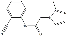 N-(2-cyanophenyl)-2-(2-methyl-1H-imidazol-1-yl)acetamide 구조식 이미지