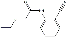 N-(2-cyanophenyl)-2-(ethylsulfanyl)acetamide 구조식 이미지