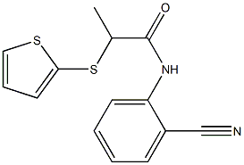 N-(2-cyanophenyl)-2-(thiophen-2-ylsulfanyl)propanamide 구조식 이미지