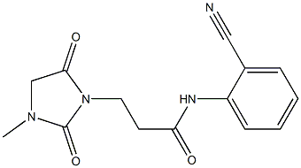 N-(2-cyanophenyl)-3-(3-methyl-2,5-dioxoimidazolidin-1-yl)propanamide Structure