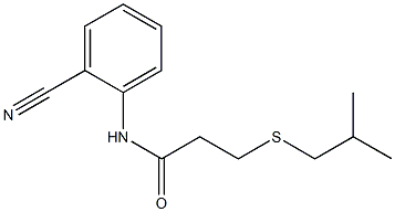 N-(2-cyanophenyl)-3-[(2-methylpropyl)sulfanyl]propanamide Structure