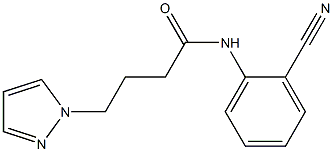 N-(2-cyanophenyl)-4-(1H-pyrazol-1-yl)butanamide 구조식 이미지