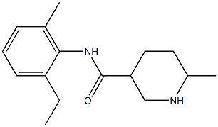 N-(2-ethyl-6-methylphenyl)-6-methylpiperidine-3-carboxamide 구조식 이미지