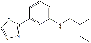 N-(2-ethylbutyl)-3-(1,3,4-oxadiazol-2-yl)aniline 구조식 이미지