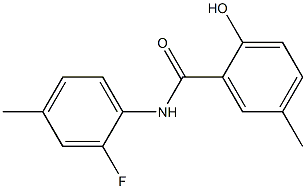 N-(2-fluoro-4-methylphenyl)-2-hydroxy-5-methylbenzamide 구조식 이미지