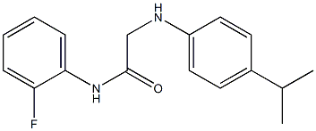 N-(2-fluorophenyl)-2-{[4-(propan-2-yl)phenyl]amino}acetamide 구조식 이미지