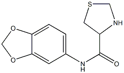 N-(2H-1,3-benzodioxol-5-yl)-1,3-thiazolidine-4-carboxamide 구조식 이미지