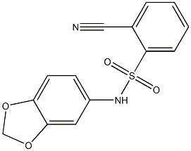 N-(2H-1,3-benzodioxol-5-yl)-2-cyanobenzene-1-sulfonamide 구조식 이미지