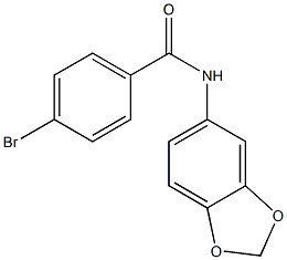 N-(2H-1,3-benzodioxol-5-yl)-4-bromobenzamide Structure