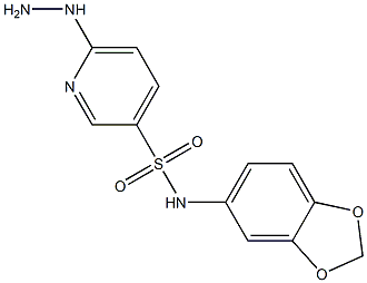 N-(2H-1,3-benzodioxol-5-yl)-6-hydrazinylpyridine-3-sulfonamide 구조식 이미지