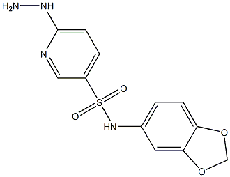 N-(2H-1,3-benzodioxol-5-yl)-6-hydrazinylpyridine-3-sulfonamide Structure