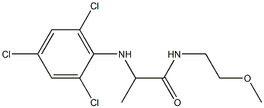 N-(2-methoxyethyl)-2-[(2,4,6-trichlorophenyl)amino]propanamide Structure