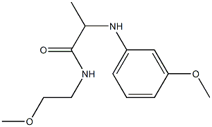 N-(2-methoxyethyl)-2-[(3-methoxyphenyl)amino]propanamide 구조식 이미지