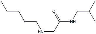 N-(2-methylpropyl)-2-(pentylamino)acetamide 구조식 이미지