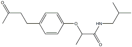 N-(2-methylpropyl)-2-[4-(3-oxobutyl)phenoxy]propanamide Structure