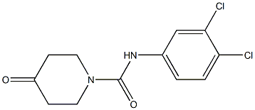 N-(3,4-dichlorophenyl)-4-oxopiperidine-1-carboxamide 구조식 이미지
