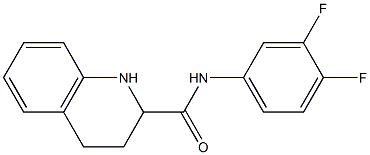 N-(3,4-difluorophenyl)-1,2,3,4-tetrahydroquinoline-2-carboxamide 구조식 이미지