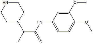 N-(3,4-dimethoxyphenyl)-2-(piperazin-1-yl)propanamide Structure