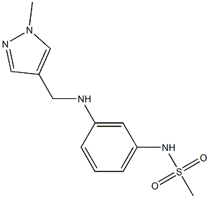 N-(3-{[(1-methyl-1H-pyrazol-4-yl)methyl]amino}phenyl)methanesulfonamide 구조식 이미지