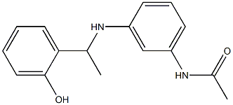 N-(3-{[1-(2-hydroxyphenyl)ethyl]amino}phenyl)acetamide 구조식 이미지