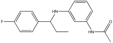 N-(3-{[1-(4-fluorophenyl)propyl]amino}phenyl)acetamide 구조식 이미지