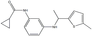 N-(3-{[1-(5-methylthiophen-2-yl)ethyl]amino}phenyl)cyclopropanecarboxamide 구조식 이미지