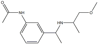 N-(3-{1-[(1-methoxypropan-2-yl)amino]ethyl}phenyl)acetamide 구조식 이미지