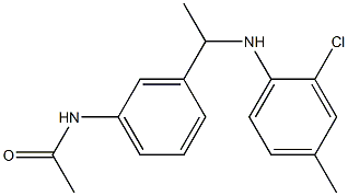 N-(3-{1-[(2-chloro-4-methylphenyl)amino]ethyl}phenyl)acetamide Structure